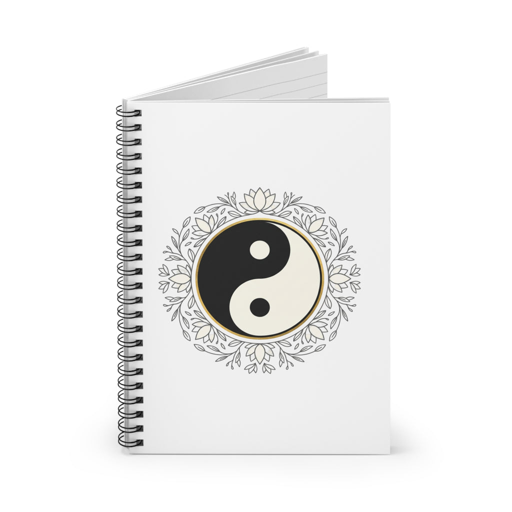Yin Yang Mandala Spiral Notebook — Ruled Journal for Mindfulness & Balance