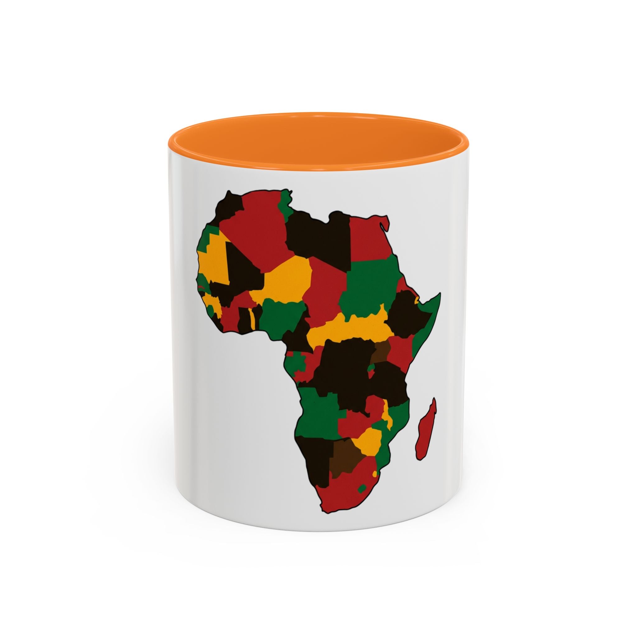 Africa Map Mug — Pan-African Colors Coffee Cup (11oz/15oz)
