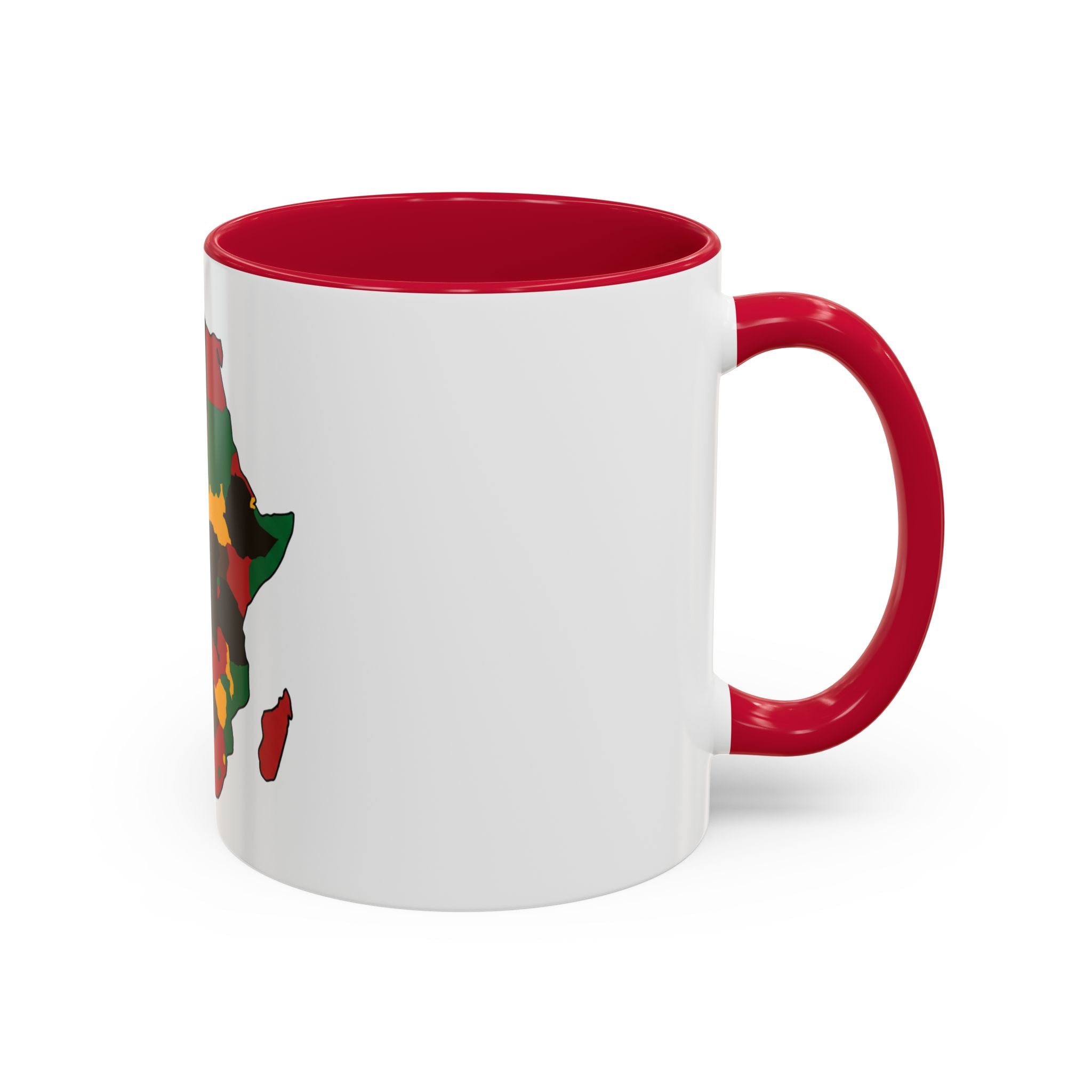 Africa Map Mug — Pan-African Colors Coffee Cup (11oz/15oz)