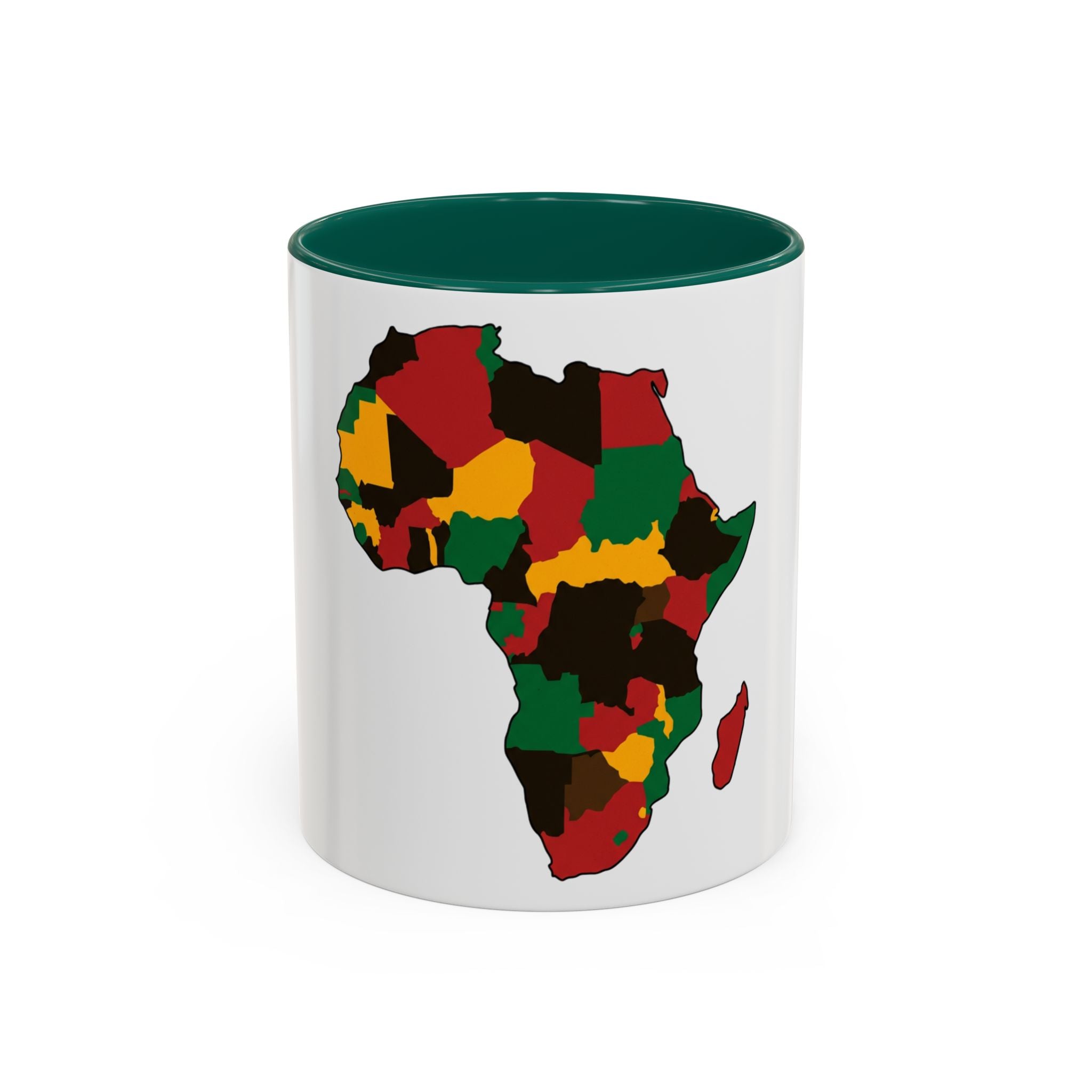 Africa Map Mug — Pan-African Colors Coffee Cup (11oz/15oz)