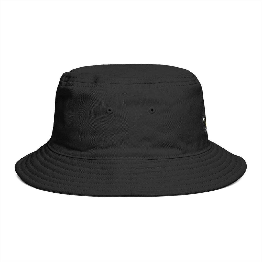 Yin Yang Floral Bucket Hat — Boho Zen Sunflower Graphic Bucket Hat