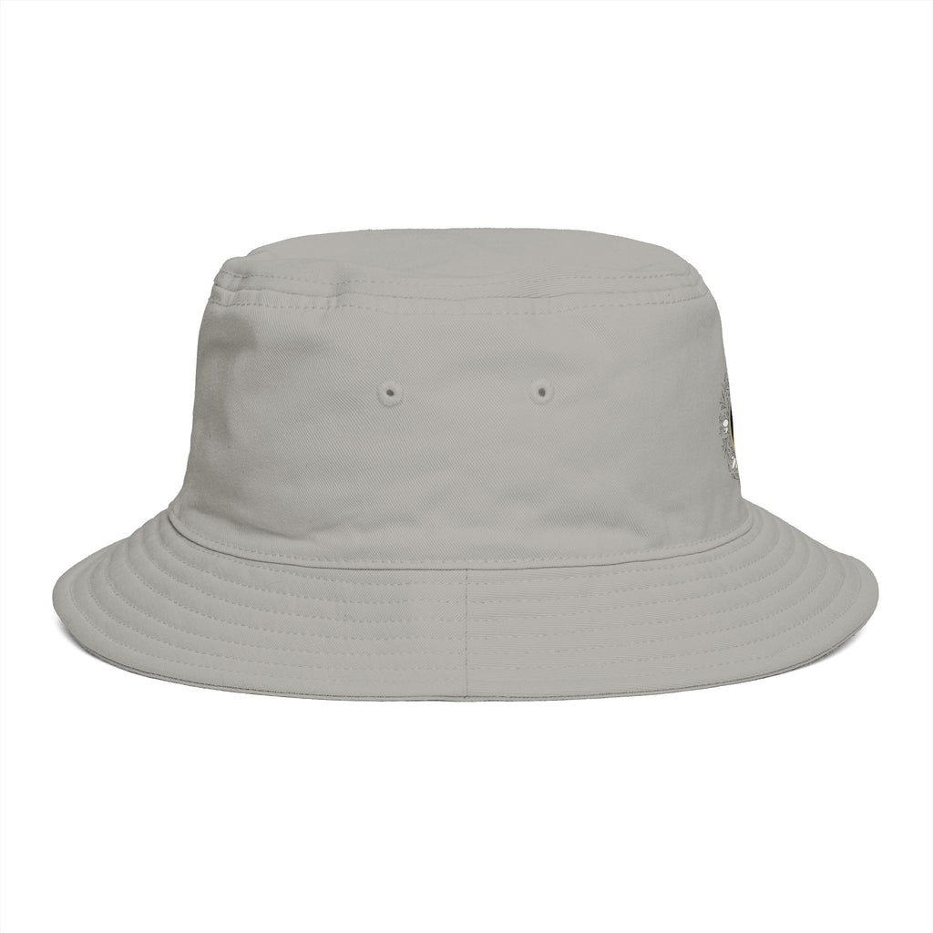 Yin Yang Floral Bucket Hat — Boho Zen Sunflower Graphic Bucket Hat