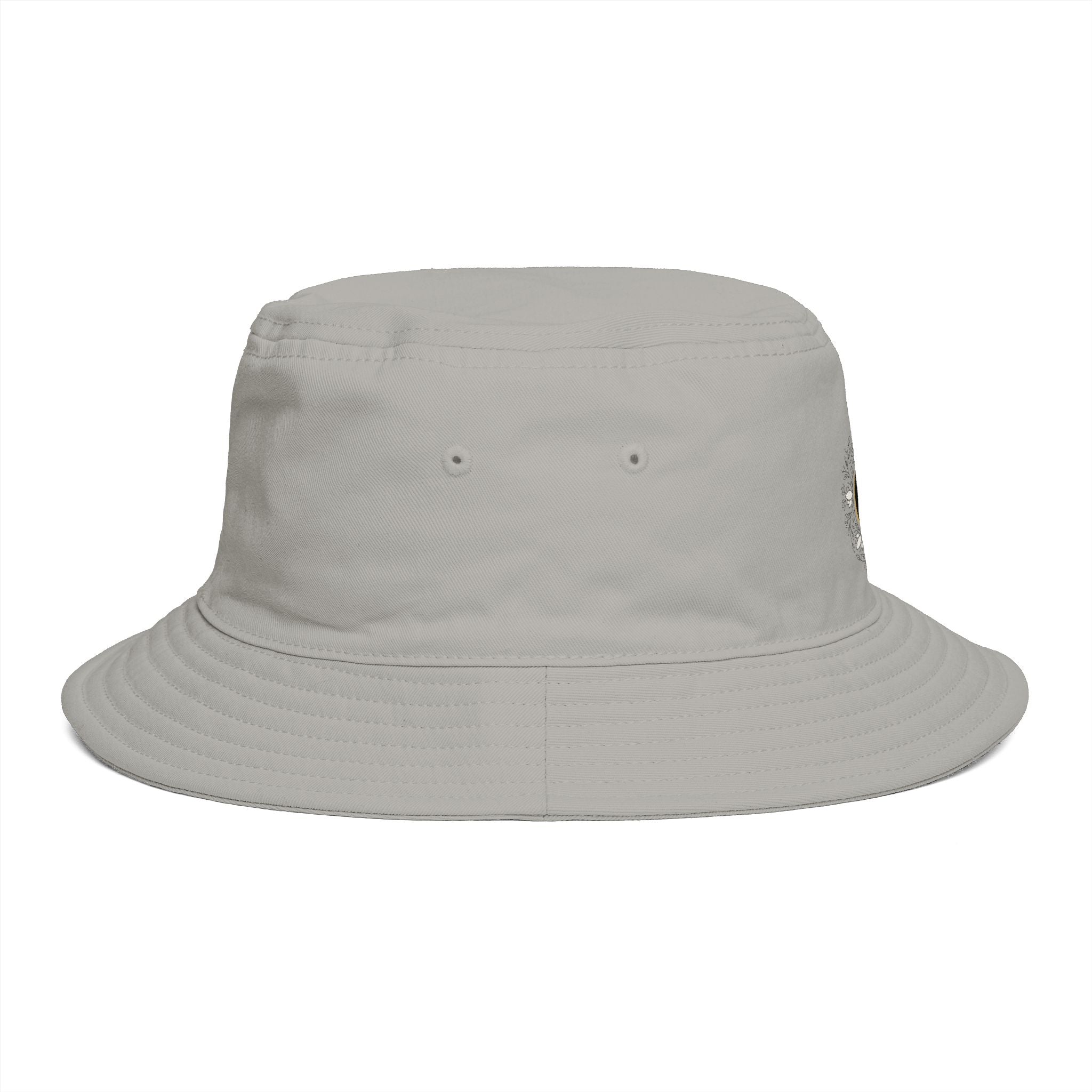 Yin Yang Floral Bucket Hat — Boho Zen Sunflower Graphic Bucket Hat