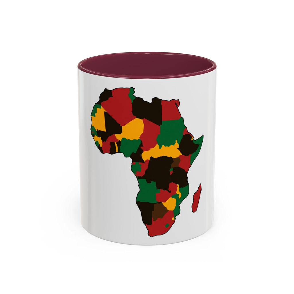 Africa Map Mug — Pan-African Colors Coffee Cup (11oz/15oz)