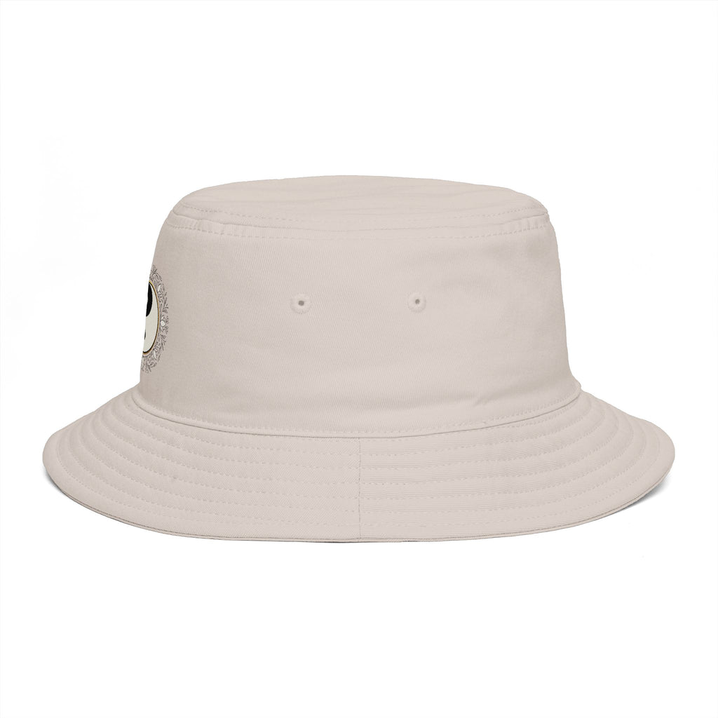 Yin Yang Floral Bucket Hat — Boho Zen Sunflower Graphic Bucket Hat