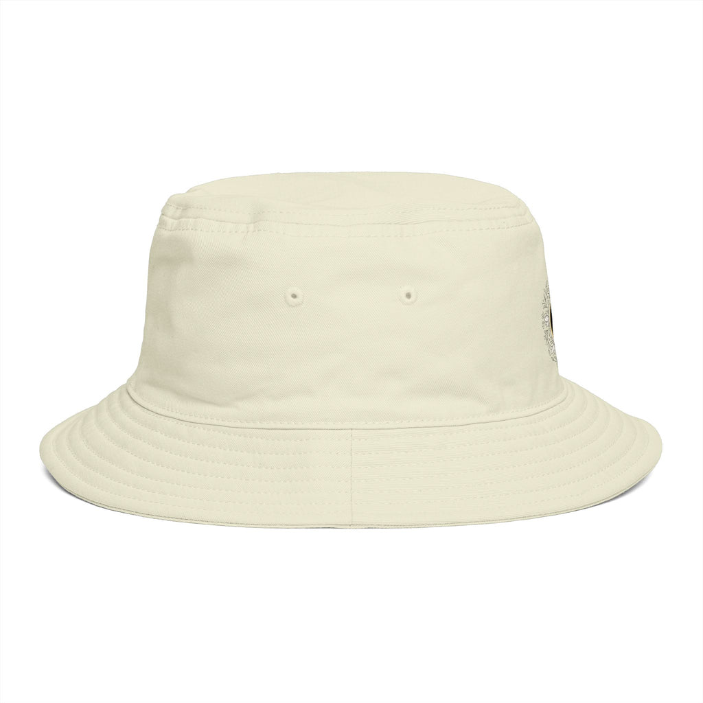 Yin Yang Floral Bucket Hat — Boho Zen Sunflower Graphic Bucket Hat