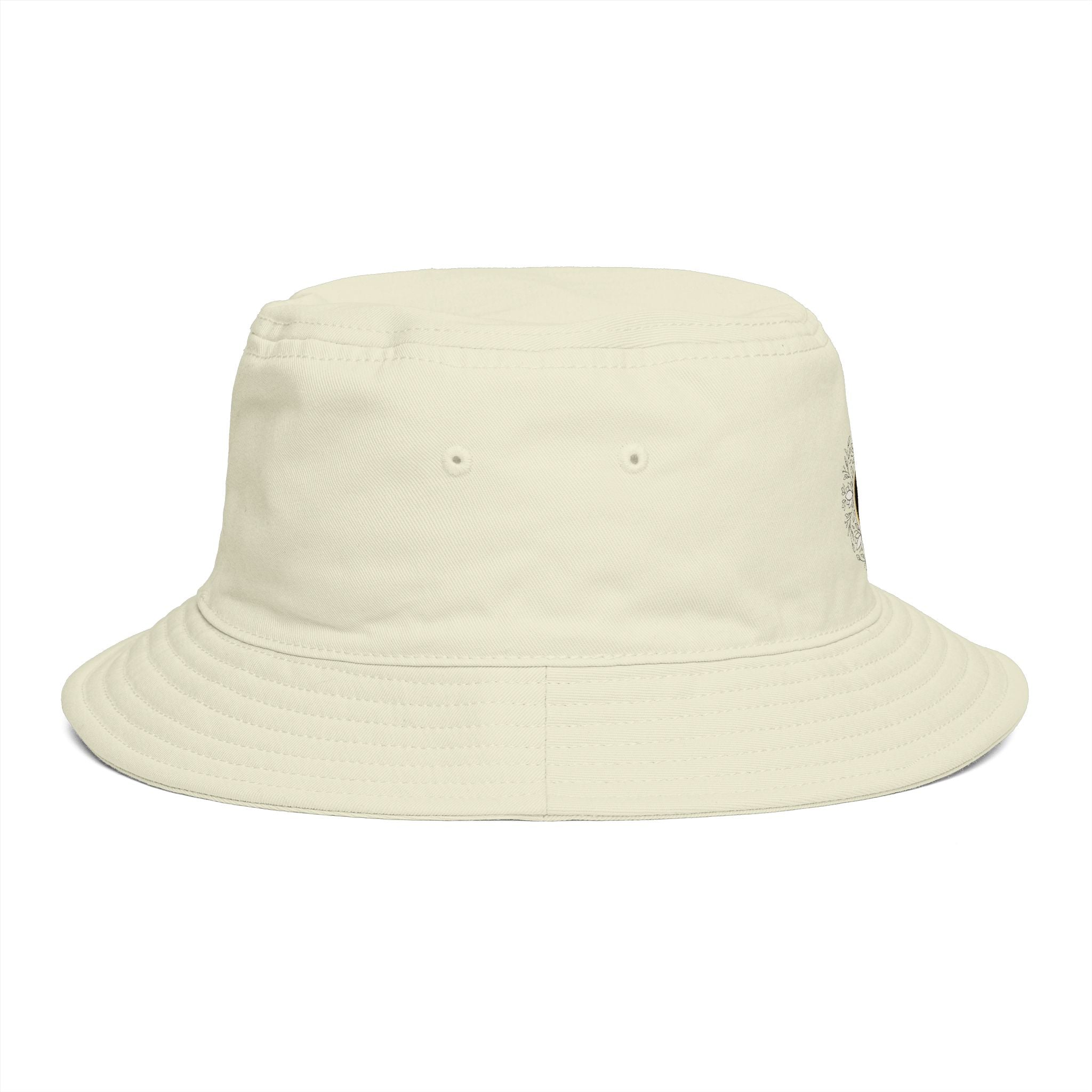 Yin Yang Floral Bucket Hat — Boho Zen Sunflower Graphic Bucket Hat