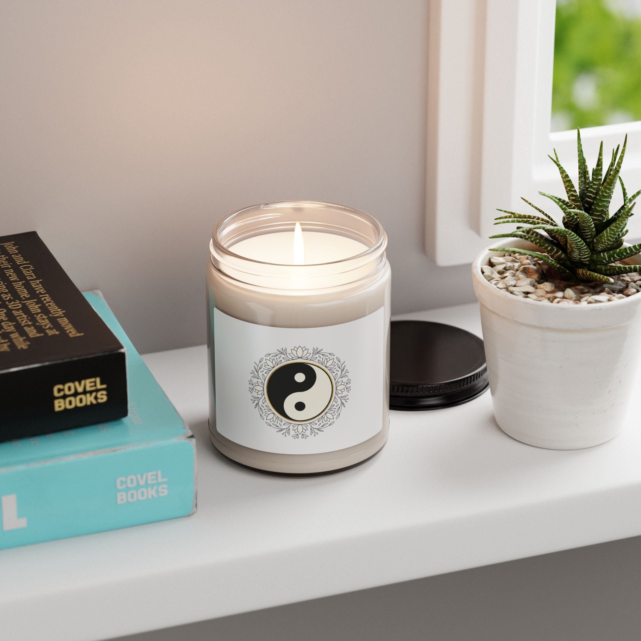 Yin Yang Soy Candle - 9oz Scented Jar for Balance & Relaxation