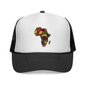 Africa Map Trucker Cap — Pan-African Red, Gold & Green Mesh Hat