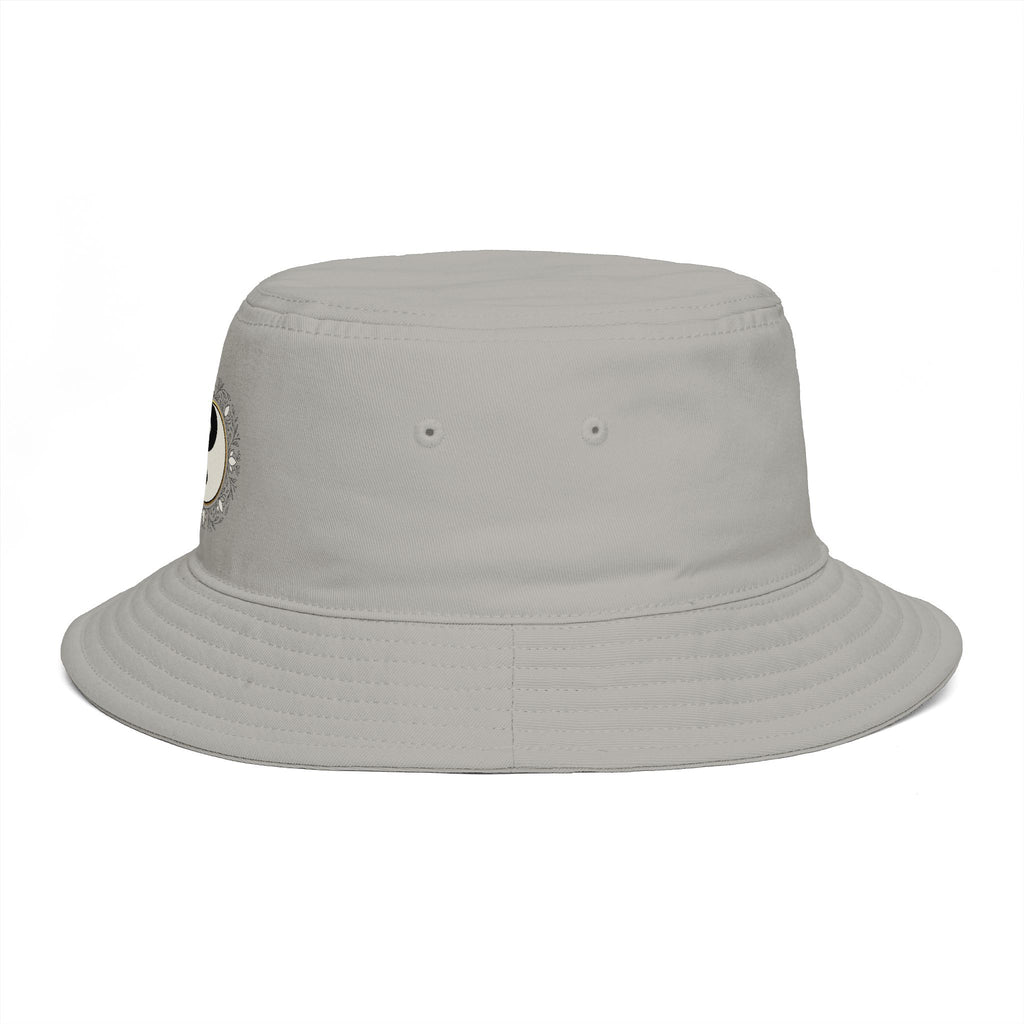 Yin Yang Floral Bucket Hat — Boho Zen Sunflower Graphic Bucket Hat