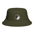 Yin Yang Floral Bucket Hat — Boho Zen Sunflower Graphic Bucket Hat