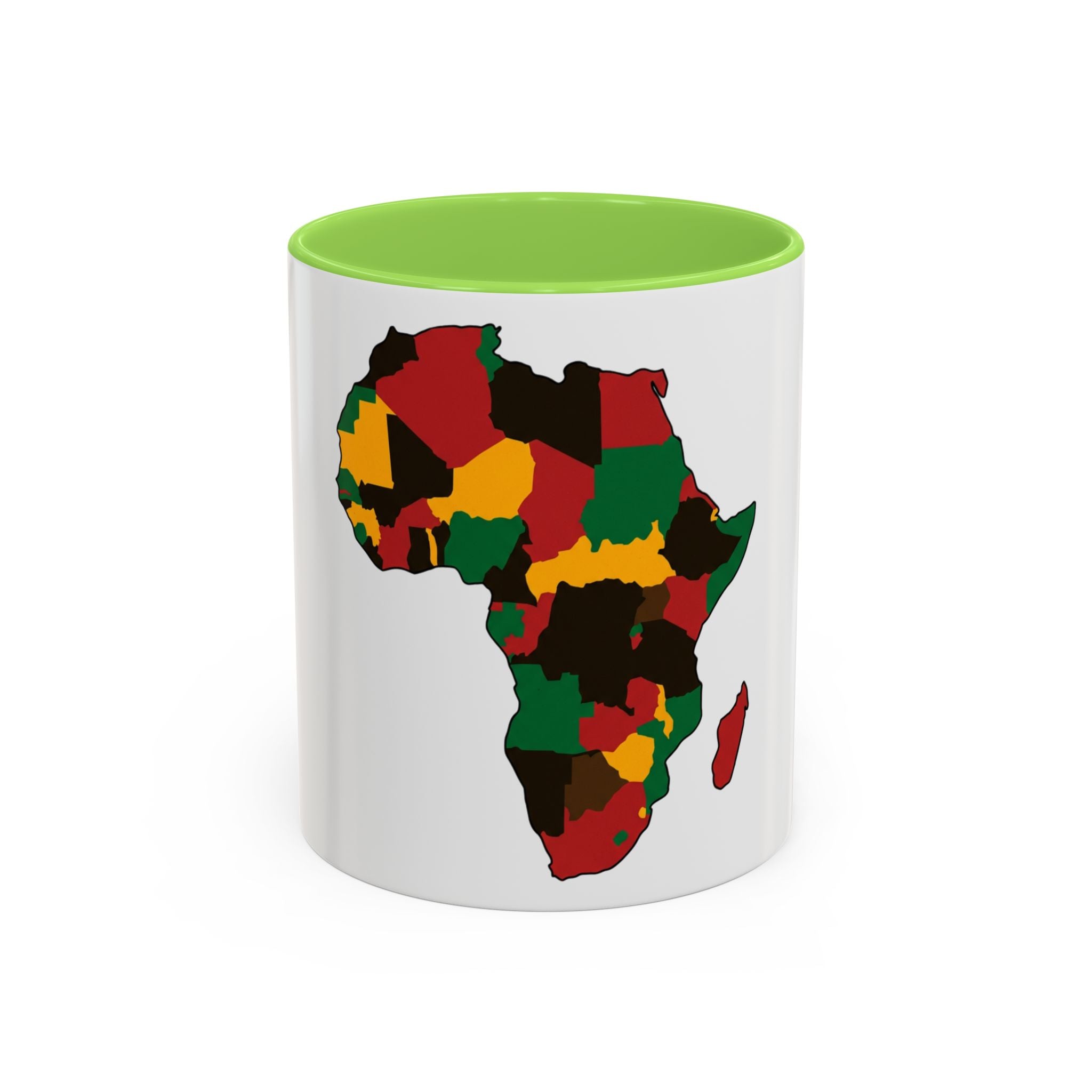 Africa Map Mug — Pan-African Colors Coffee Cup (11oz/15oz)