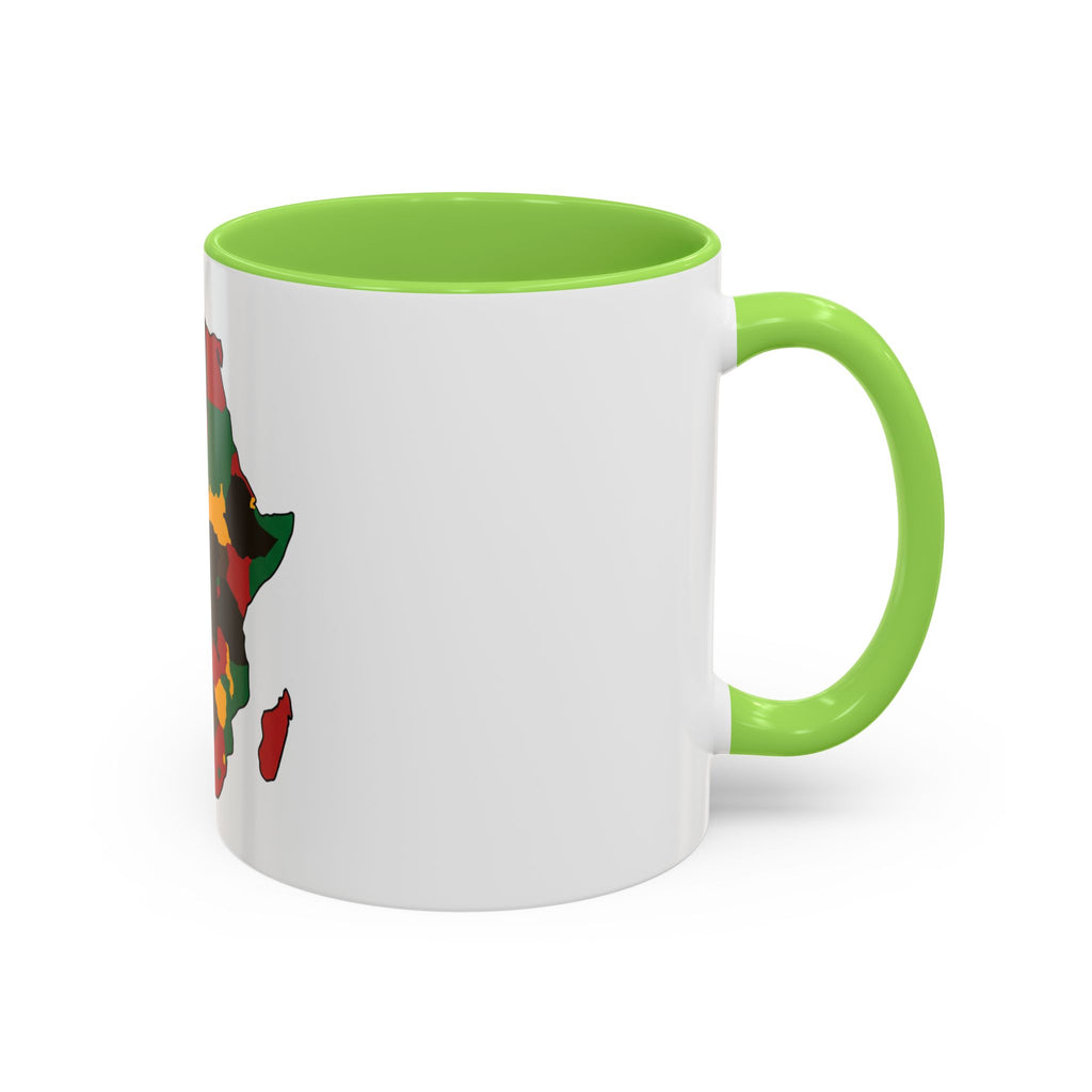 Africa Map Mug — Pan-African Colors Coffee Cup (11oz/15oz)