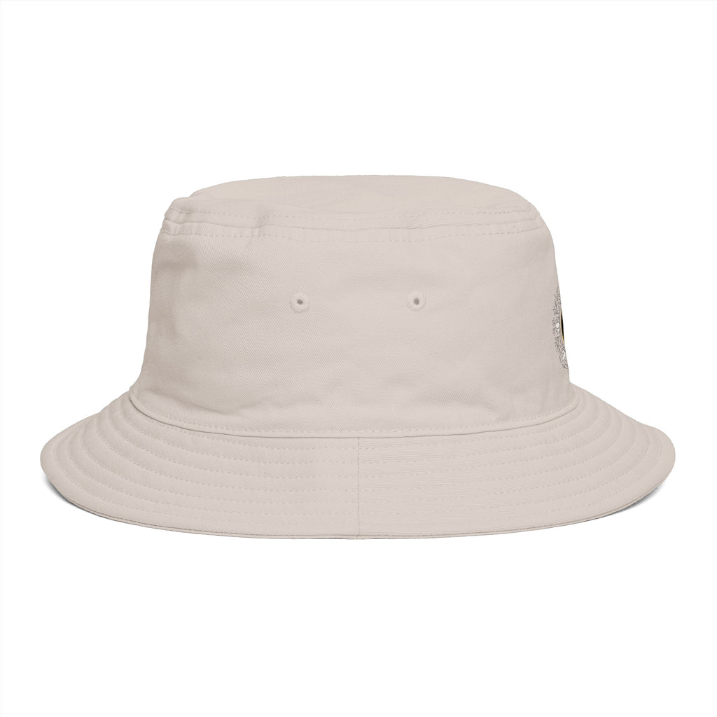 Yin Yang Floral Bucket Hat — Boho Zen Sunflower Graphic Bucket Hat