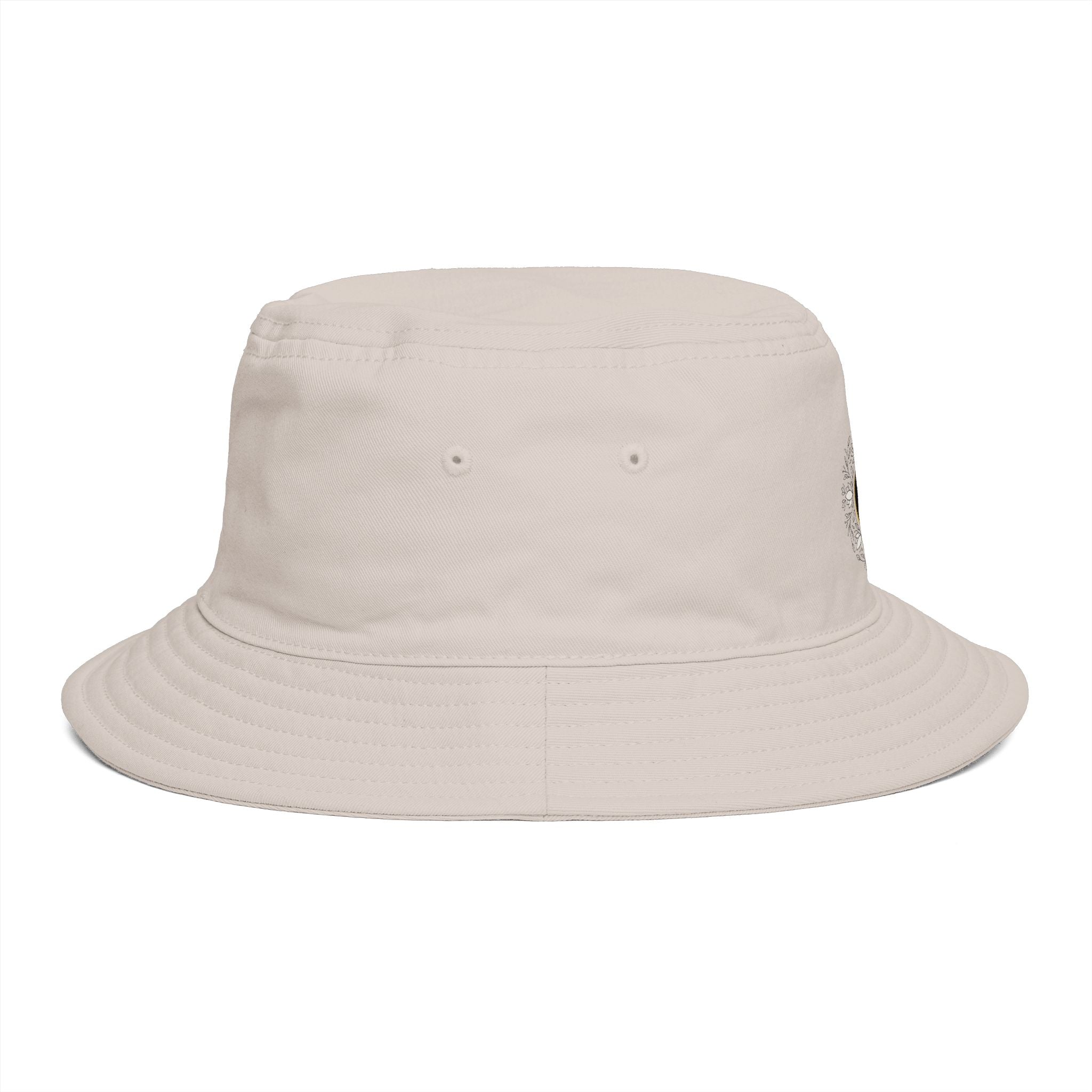 Yin Yang Floral Bucket Hat — Boho Zen Sunflower Graphic Bucket Hat