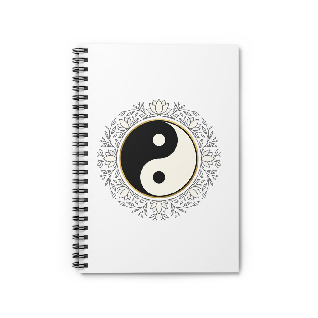 Yin Yang Mandala Spiral Notebook — Ruled Journal for Mindfulness & Balance