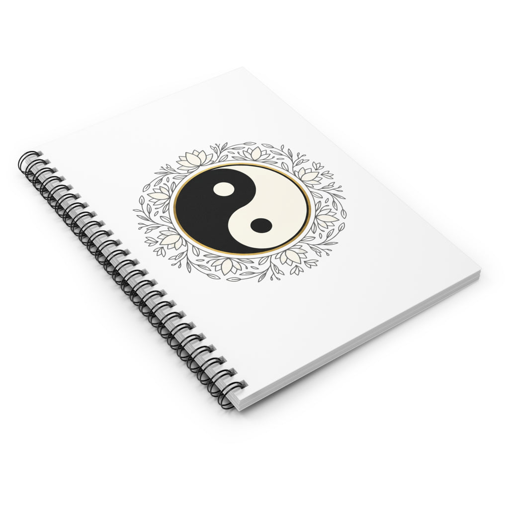 Yin Yang Mandala Spiral Notebook — Ruled Journal for Mindfulness & Balance