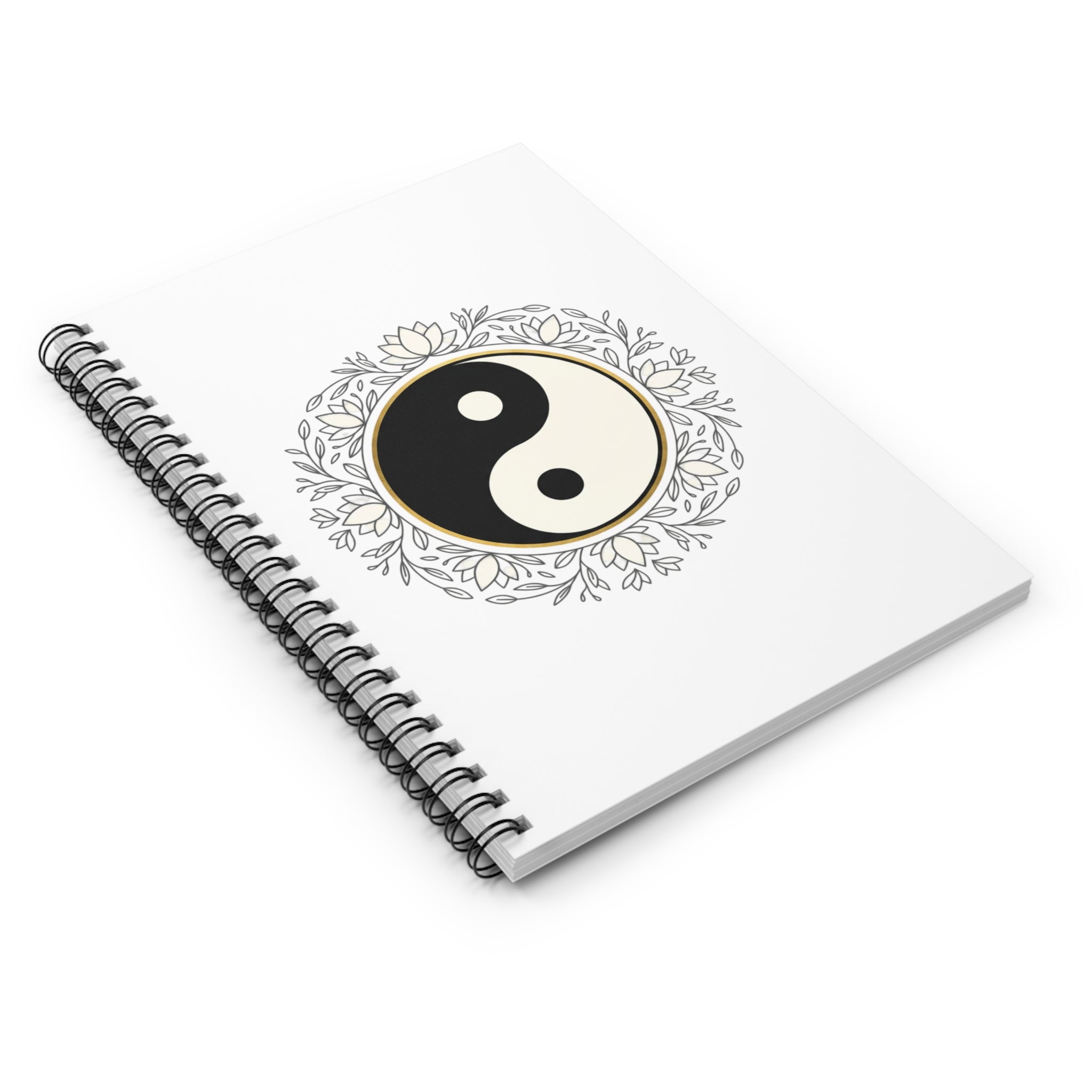 Yin Yang Mandala Spiral Notebook — Ruled Journal for Mindfulness & Balance