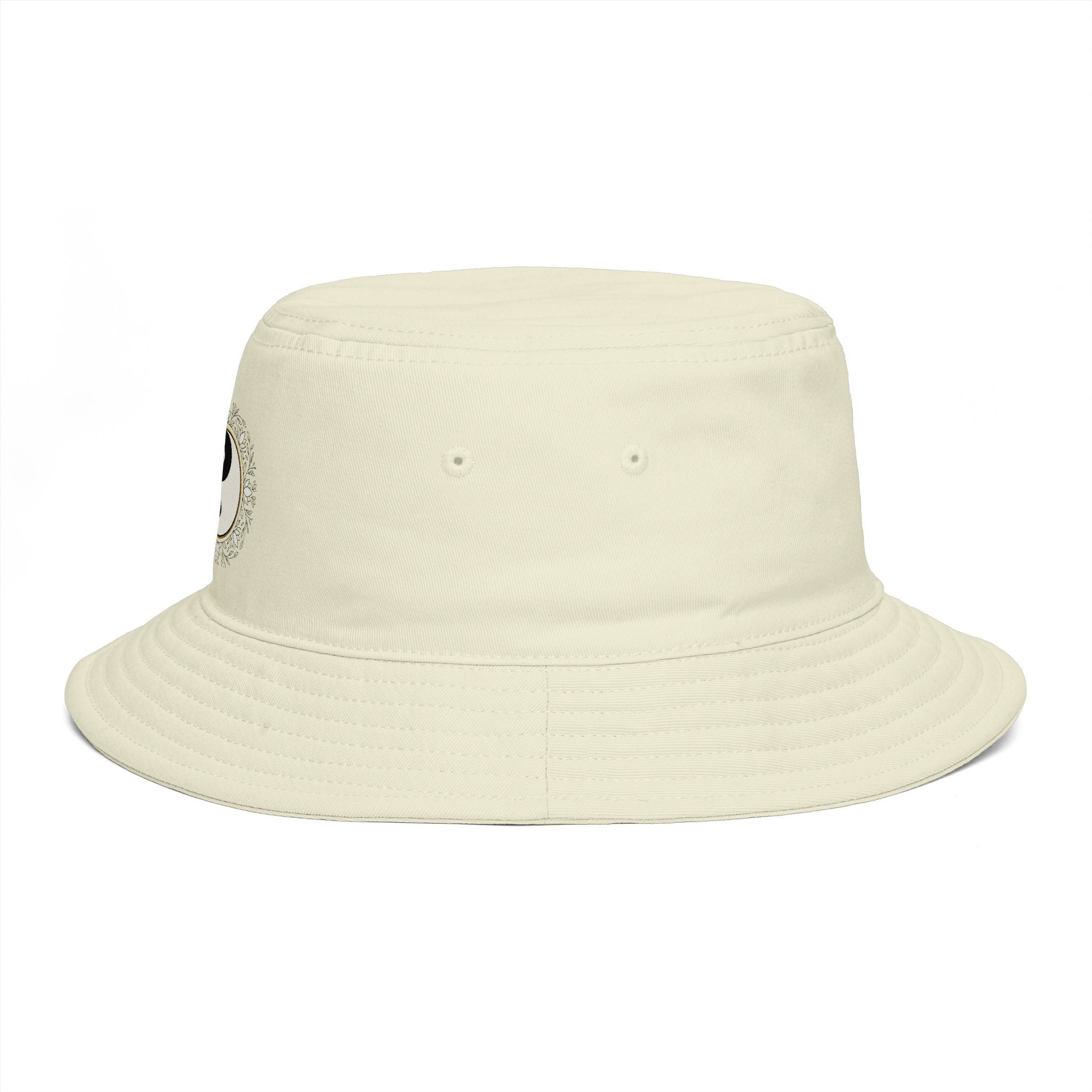Yin Yang Floral Bucket Hat — Boho Zen Sunflower Graphic Bucket Hat